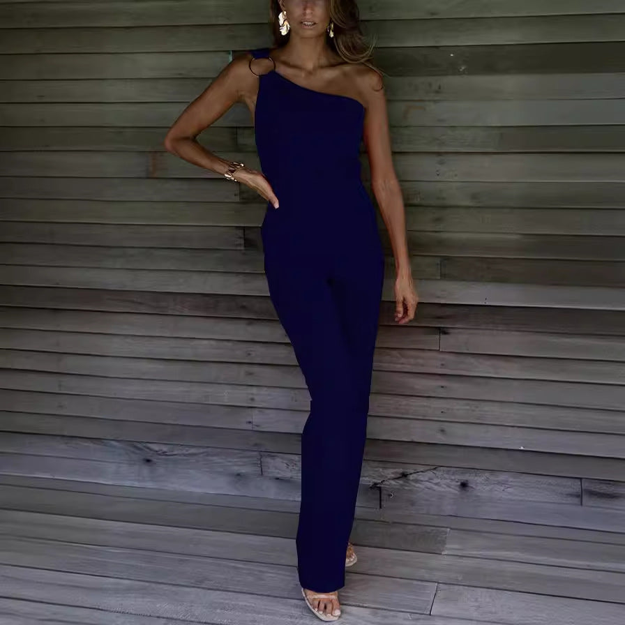 Eleganter Damen-Overall mit asymmetrischem Schnitt und raffinierten Details, Größe [Größe fehlt]