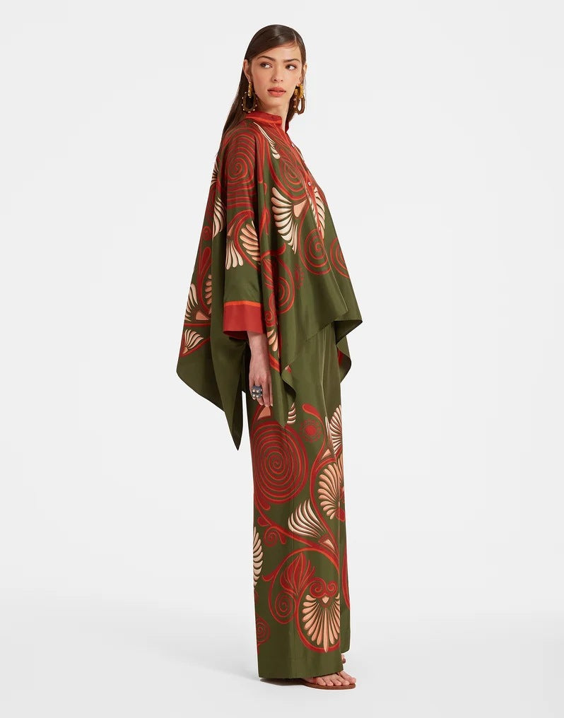 Valenzora | Stand-up collar top and trouser set