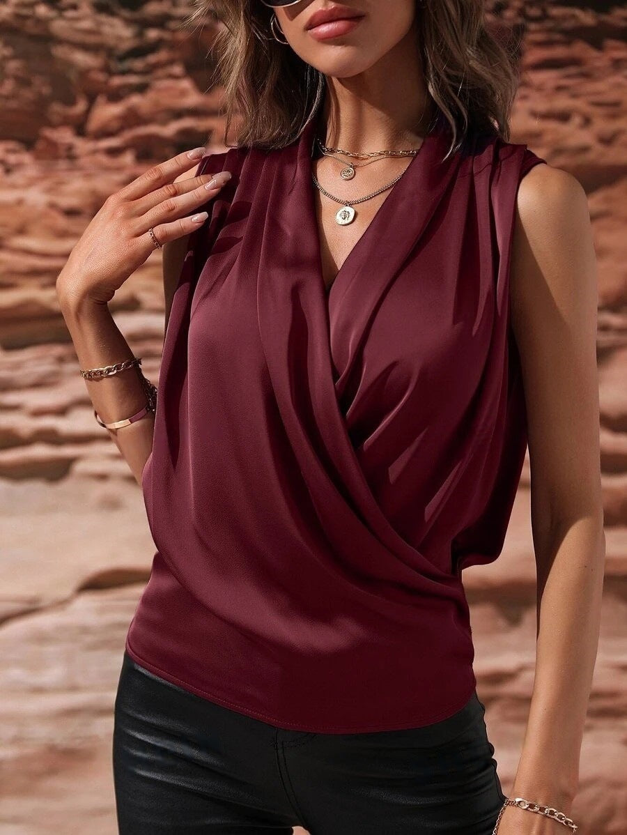 Valenzora | Ruffled Vest Sexy Shirt Top