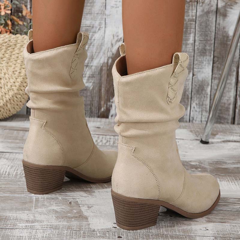 Valenzora | Vintage Boots with Chunky Heel