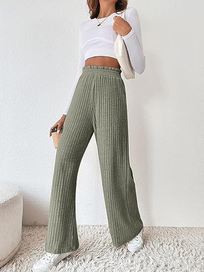 Valenzora | Loosely knitted long trousers