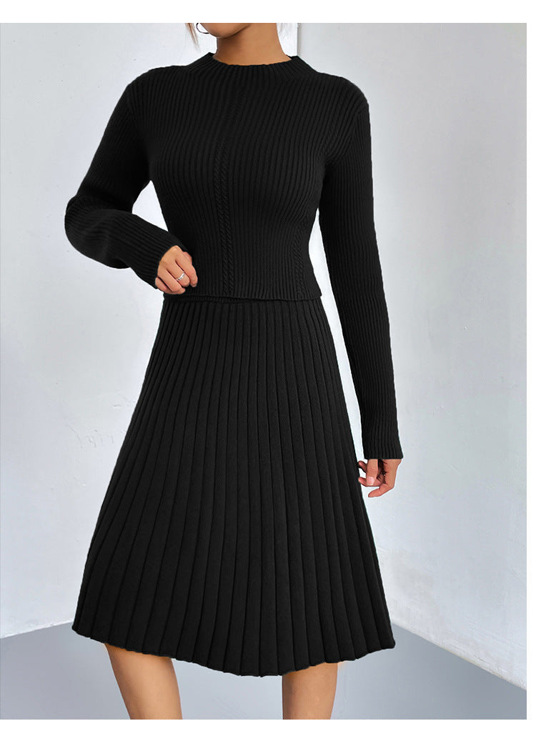 Valenzora | A-line skirt knit sweater set