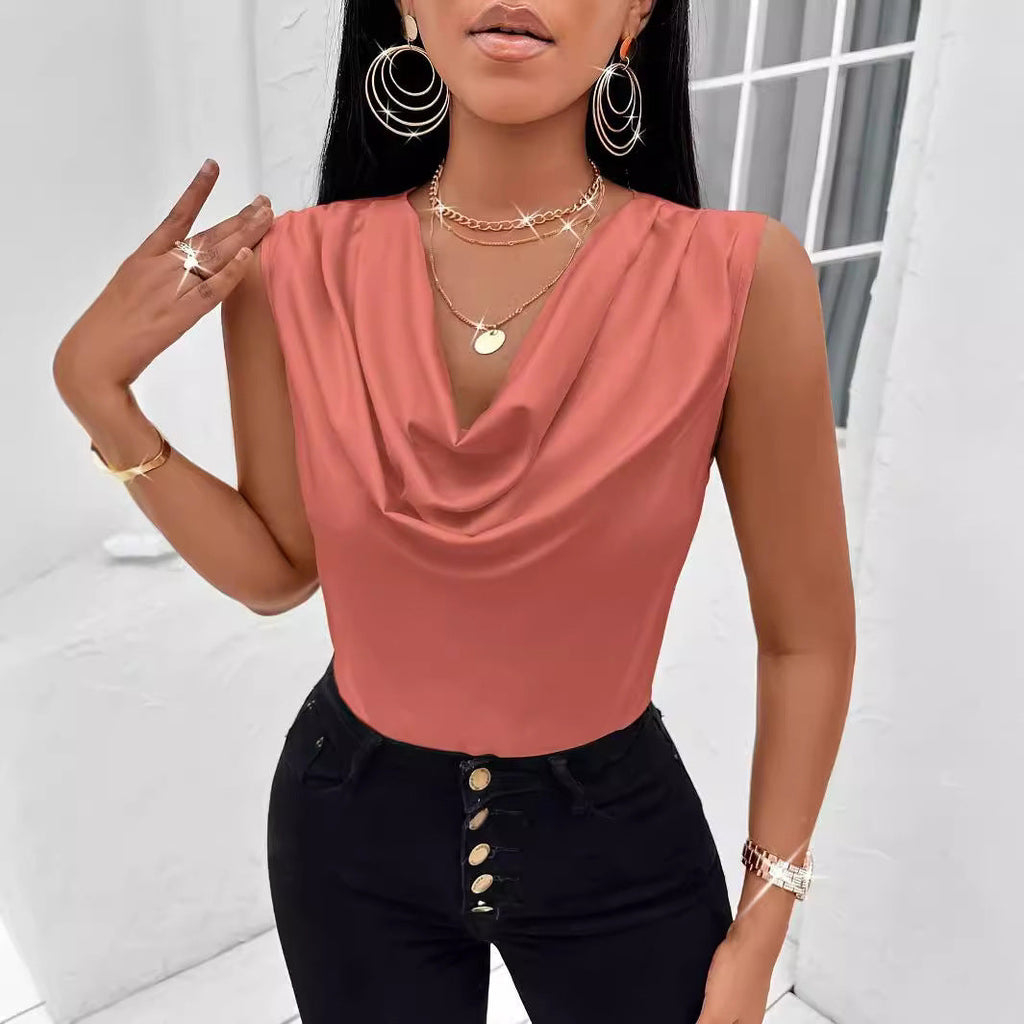 Elegantes Damen-Top mit fließendem Ausschnitt, Größe