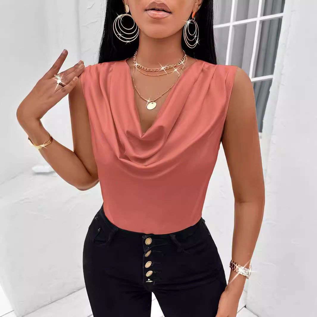 Elegantes Damen-Top mit fließendem Ausschnitt, Größe