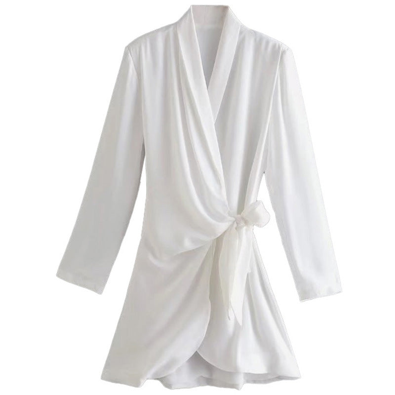 Eleganter Wickelblazer für Damen mit modischem Schnitt und verstellbarem Gürtel, Größe S