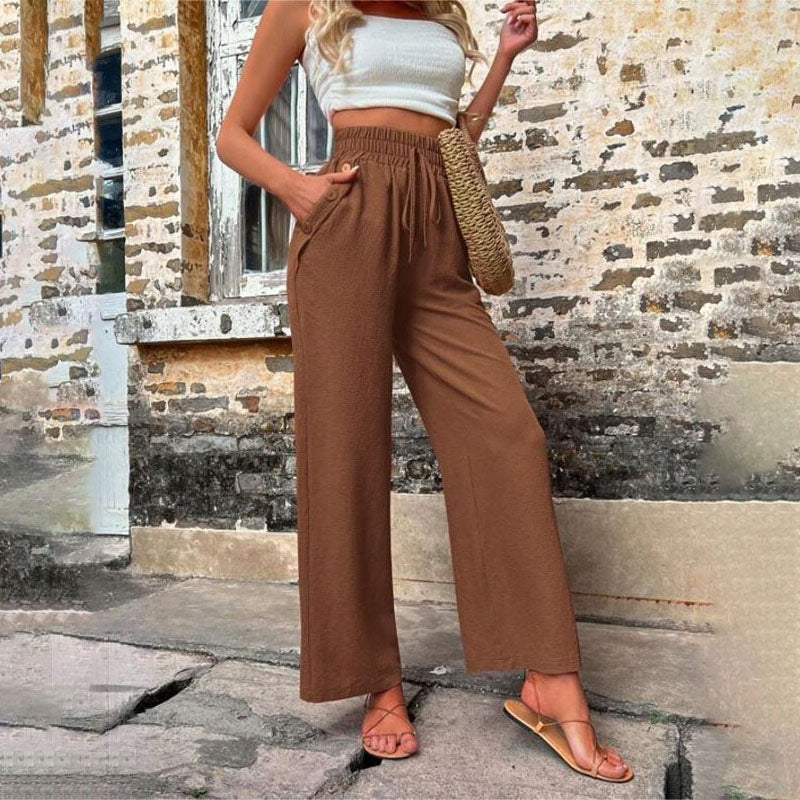 Valenzora | Colorful, airy summer trousers for women with wide legs