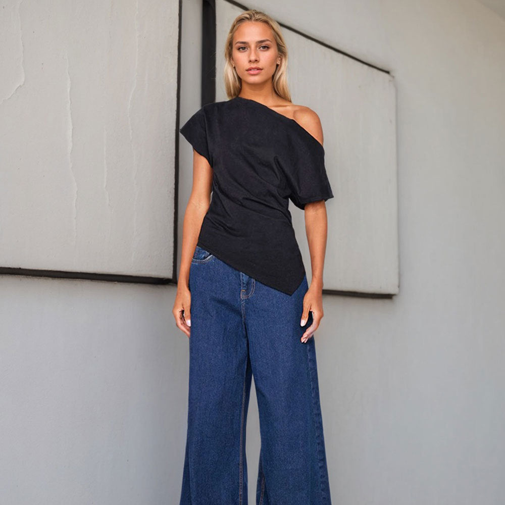 Women's asymmetrical top, size