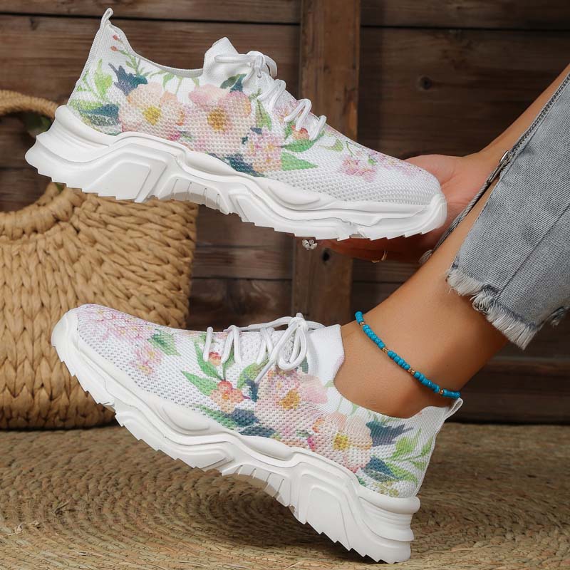 Valenzora | Sneakers für Damen mit weitläufigem Blumenmuster