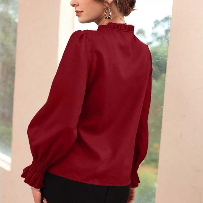 Valenzora | Satin long-sleeved shirt