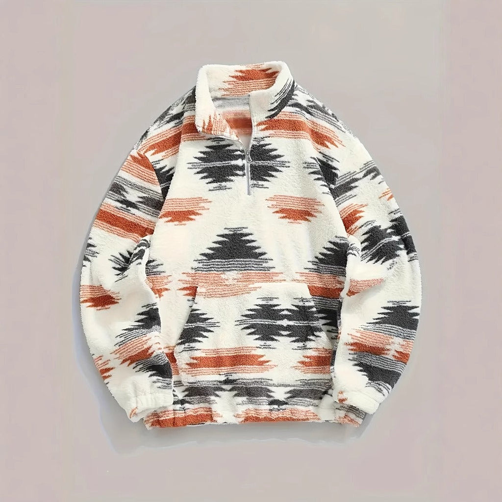 – Woven jacket with printed collar