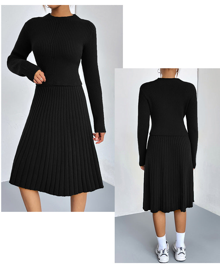 Valenzora | A-line skirt knit sweater set