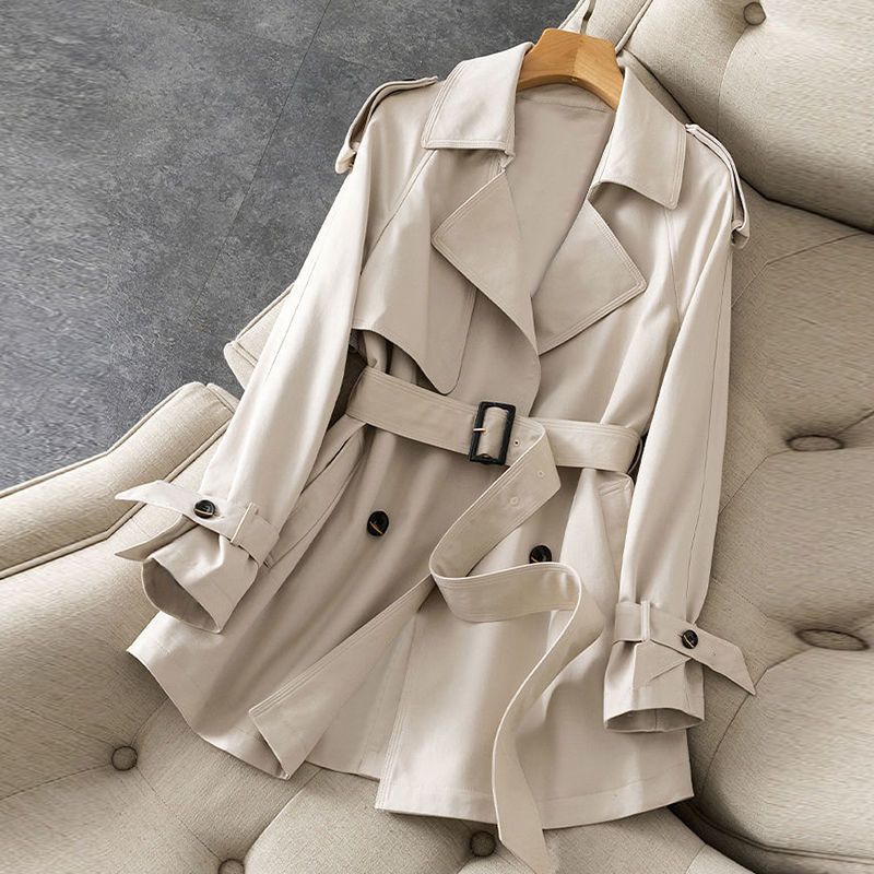 Valenzora | Trench coat with lapel and belt for women