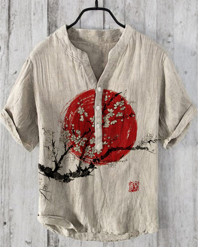 Valenzora | Japanese shirt made of linen blend