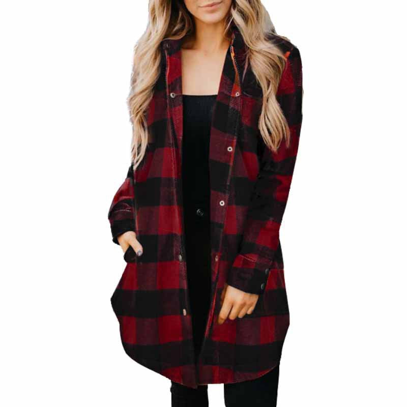 Valenzora - Women's plaid flannel jacket for rustic charm
