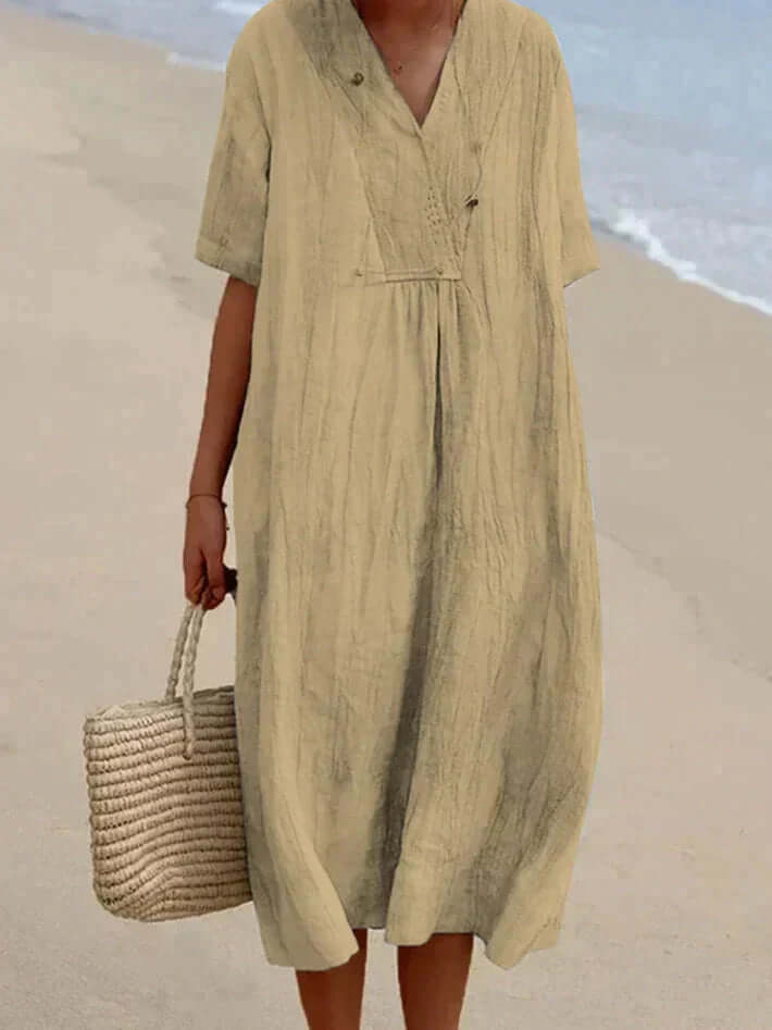Valenzora | Sommerkleid aus Baumwolle und Leinen