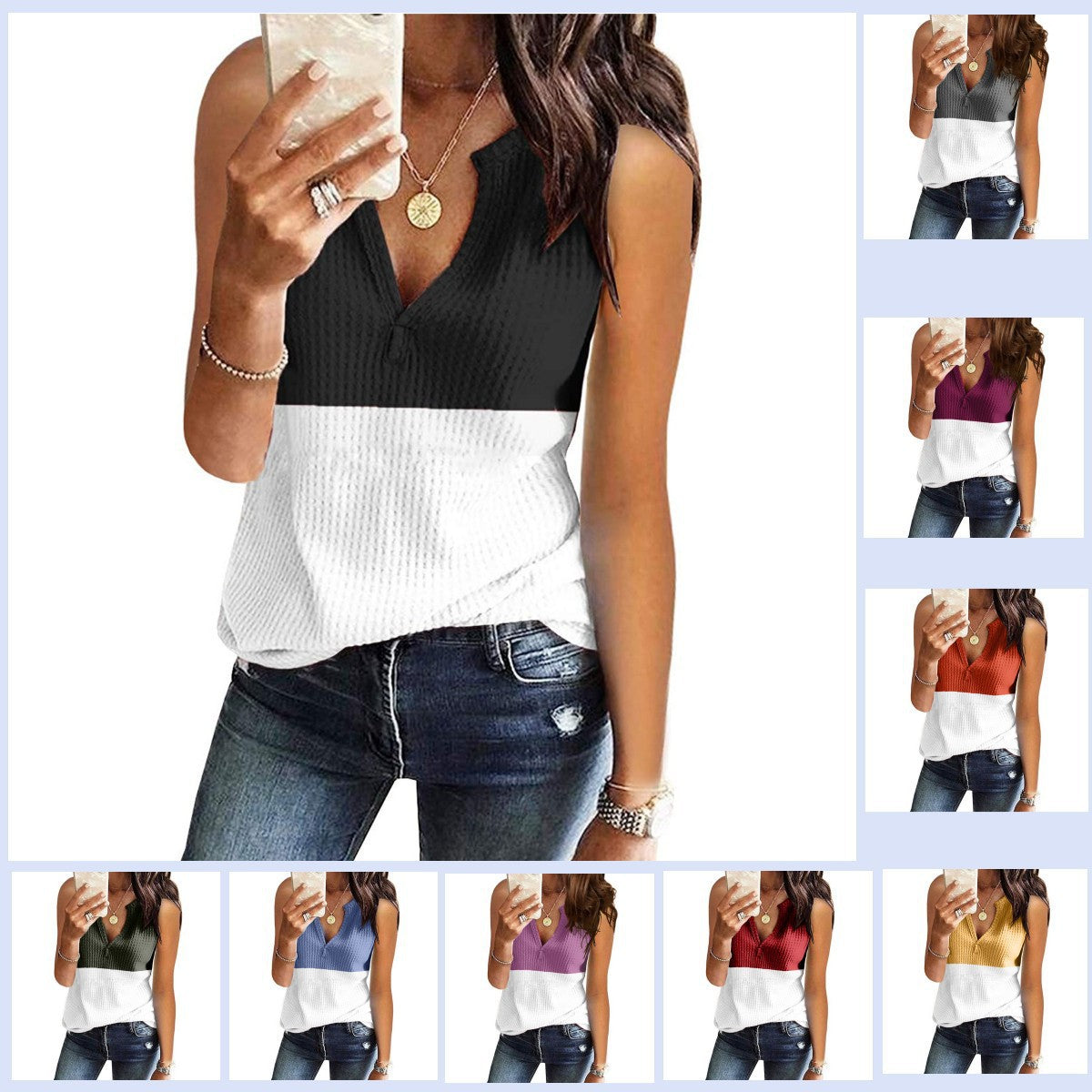 Women's sleeveless top size