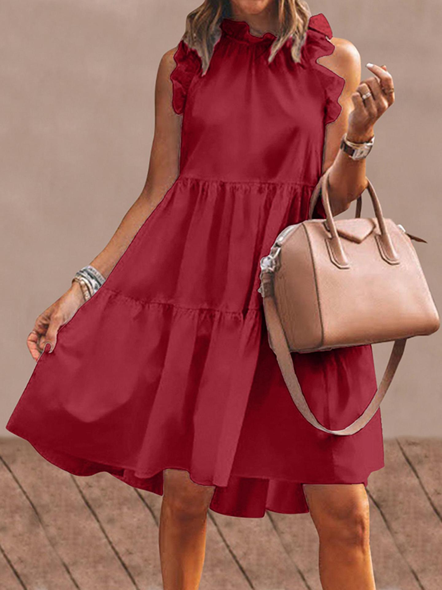 Valenzora | Sleeveless plain long dress