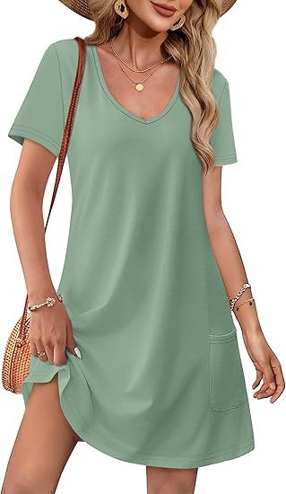 Damen Kurzarm Freizeitkleid Größe