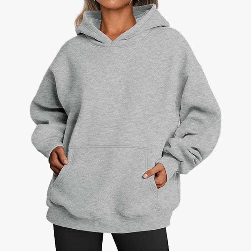 Oversized Hoodie für Damen aus weicher Baumwollmischung mit praktischen Taschen, Größe S