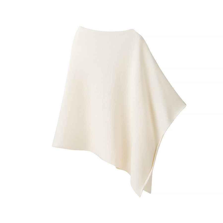 Women's scarf poncho made of high-quality wool and elastic material, size [size missing]