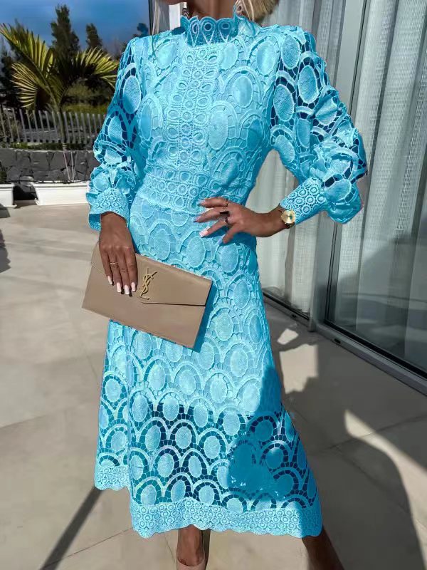 Valenzora | Lace Puff Sleeve Fitted Dress
