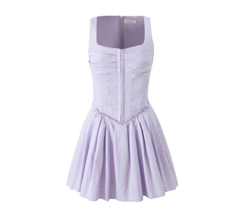 Women's fashionable summer dress with a tailored silhouette and full-length buttons, size [size missing]