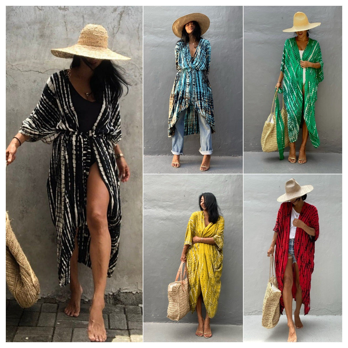 Women's beach kimono size