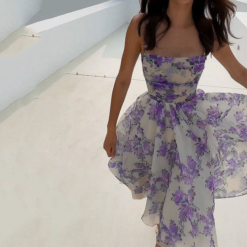 Valenzora | Elegant strap print High-quality dress