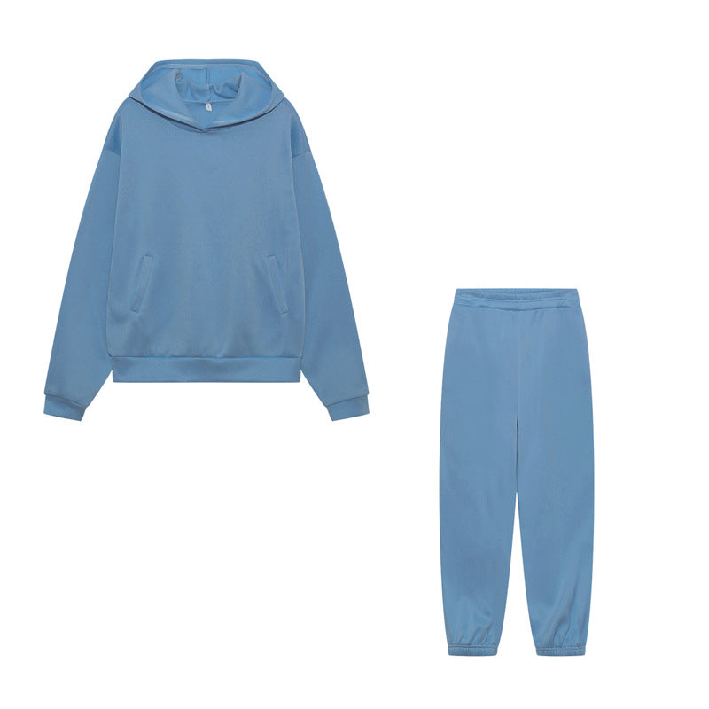 Women's sporty set with hoodie and jogging pants, size