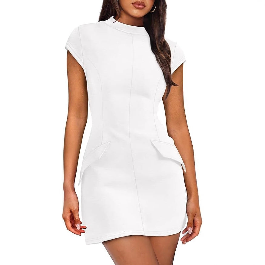 Women's Bodycon Dress with Convenient Pockets Drune