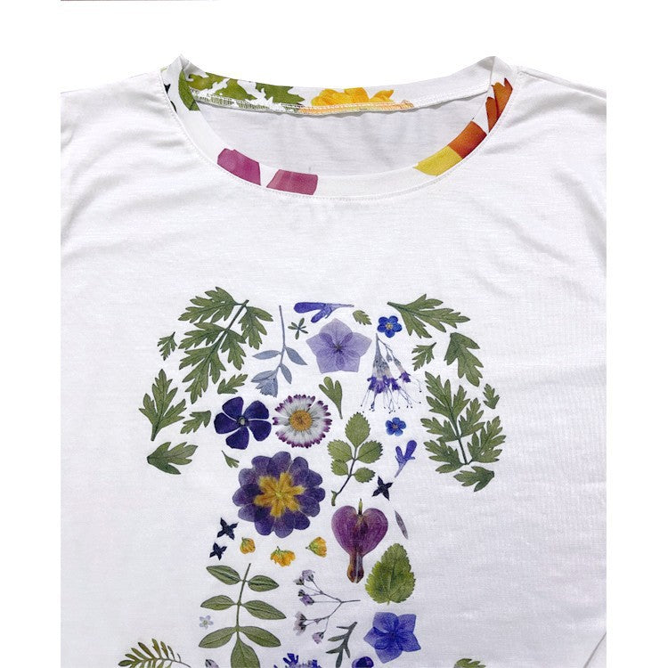 Valenzora | Florales Rundhals-T-Shirt