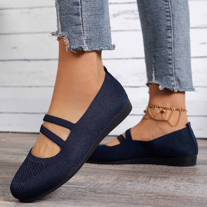 Valenzora | Flat slippers with strap across the instep and flat sole for women