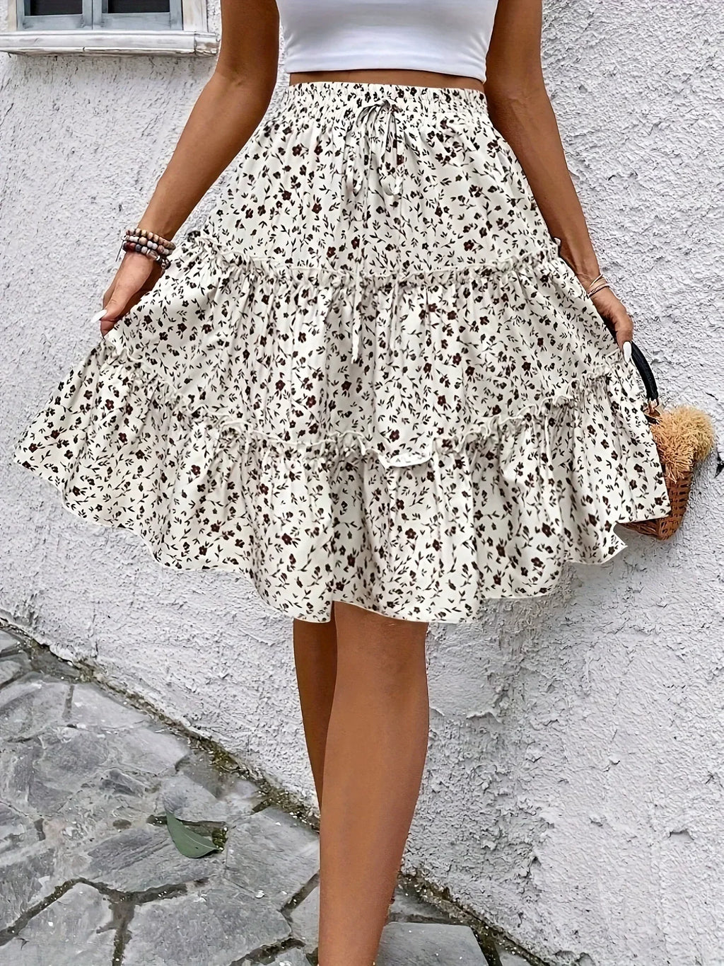 Valenzora | Elegantes elastisches Blumenkleid
