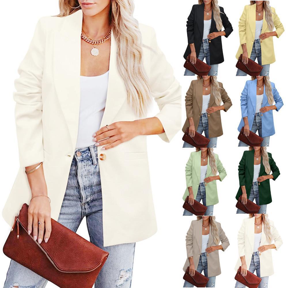 Eleganter Damen-Blazer in lässigem Schnitt mit zwei Taschen, Größe S