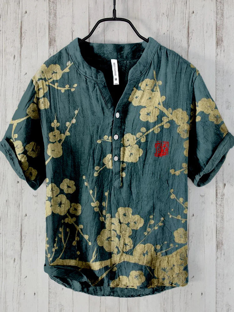 Valenzora | Japanese shirt made of linen blend