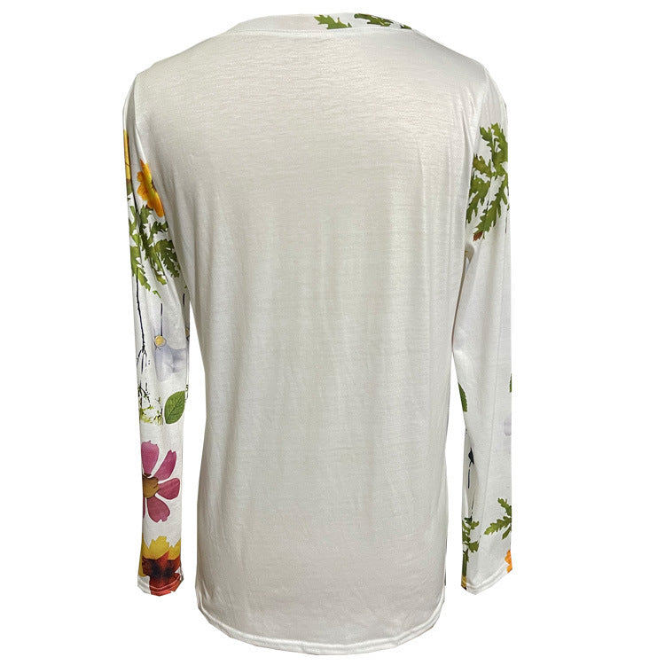 Valenzora | Florales Rundhals-T-Shirt