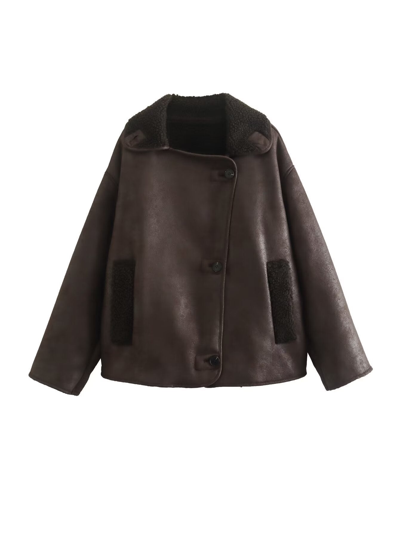Valenzora | Klassische Kurze Lederjacke für Damen