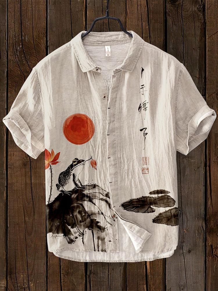 Valenzora | Japanese shirt made of linen blend