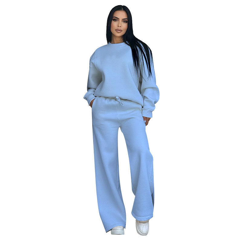 Women's sports fleece set with high-quality zipper and practical pockets, size S