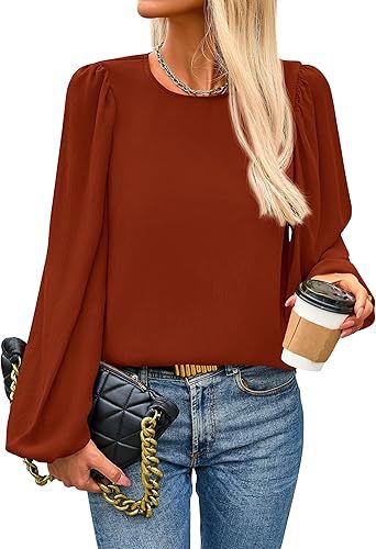Damenbluse mit Flügelärmeln und eleganten Puffärmeln, Größe [Größe fehlt]