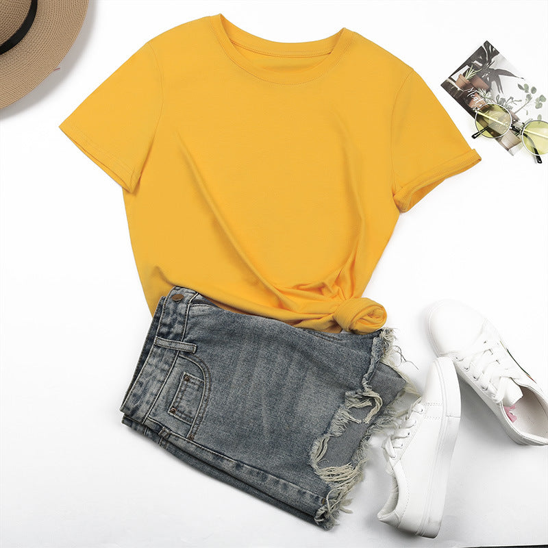 Damen-Basic-T-Shirt mit entspannter Passform und hochwertiger Baumwolle, Größe [Größe fehlt]