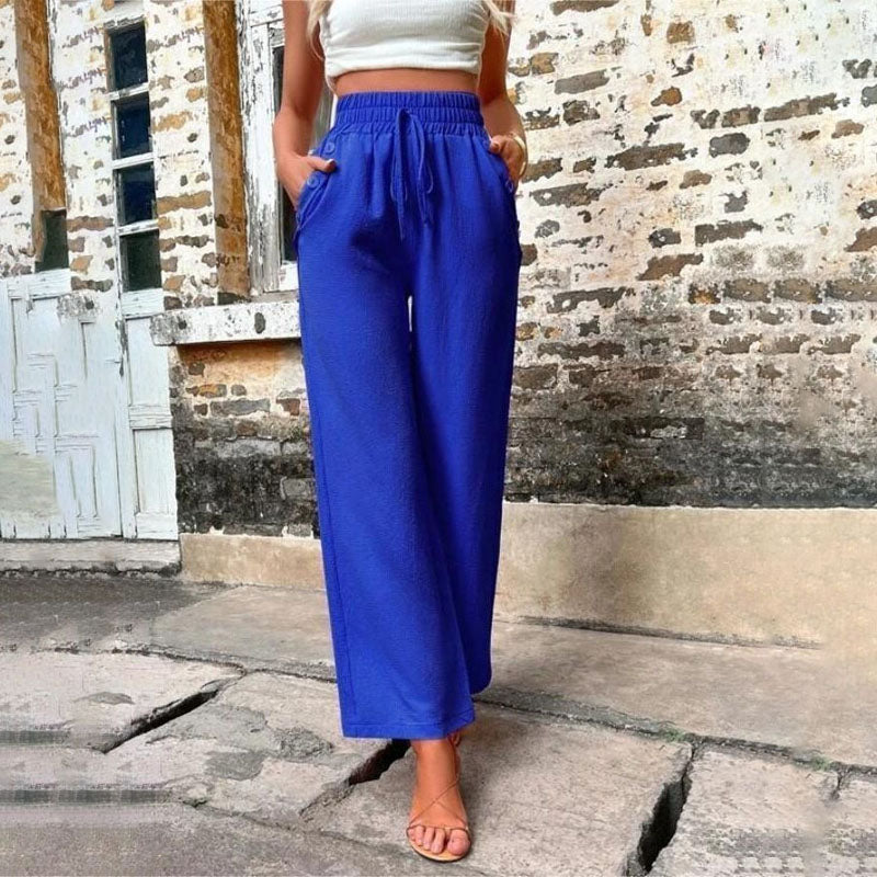 Valenzora | Colorful, airy summer trousers for women with wide legs