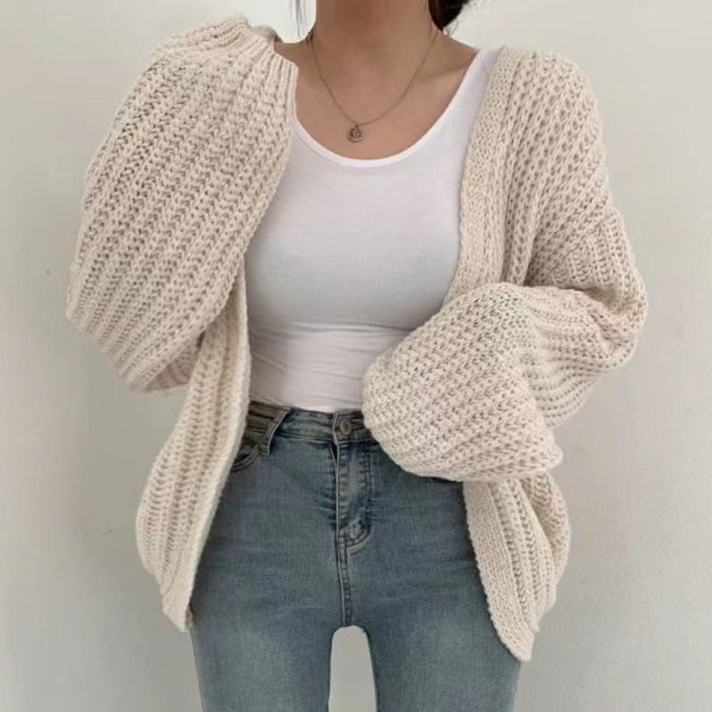 Valenzora | Offener grob gestrickter Cardigan für Damen