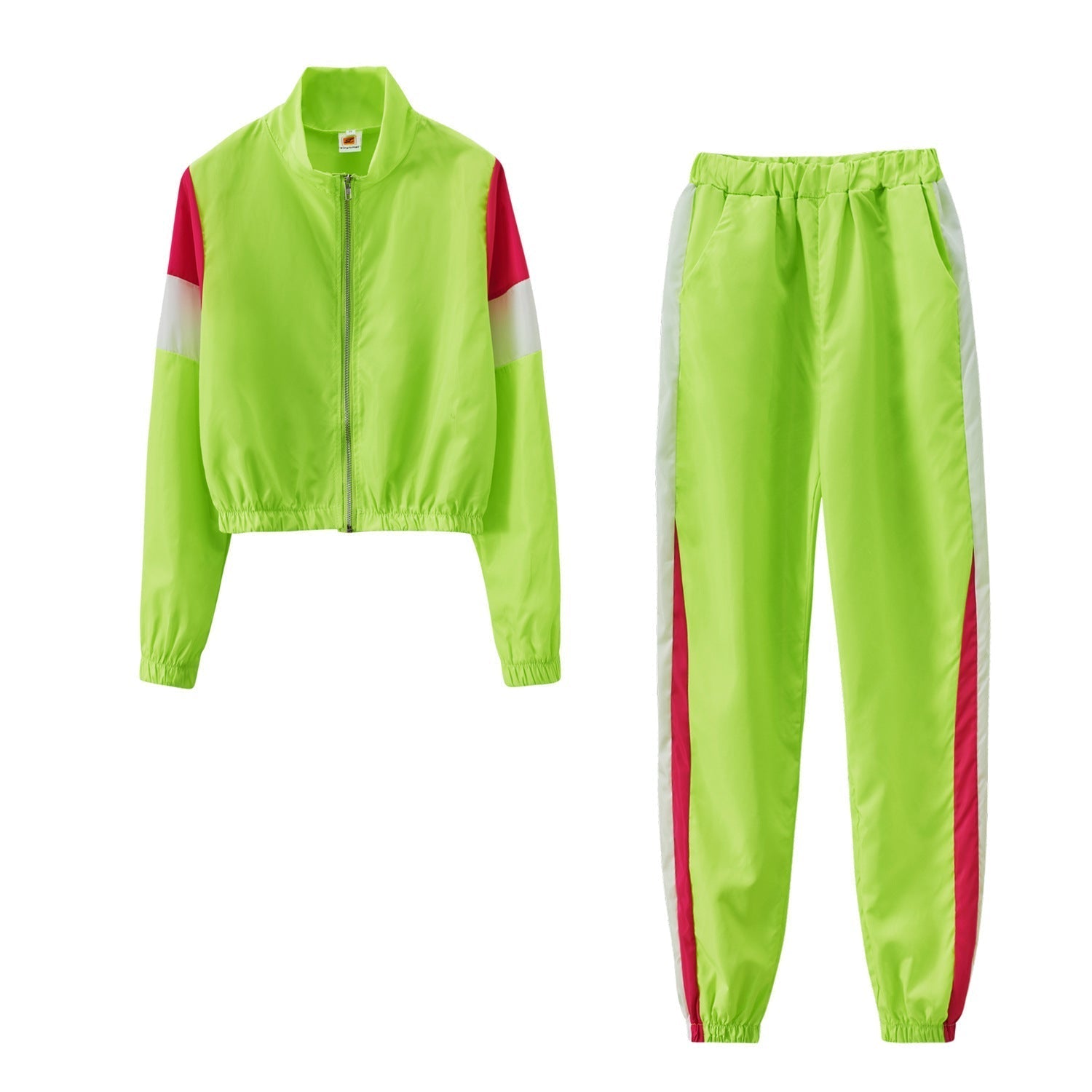 Women's tracksuit with fashionable color accents, size