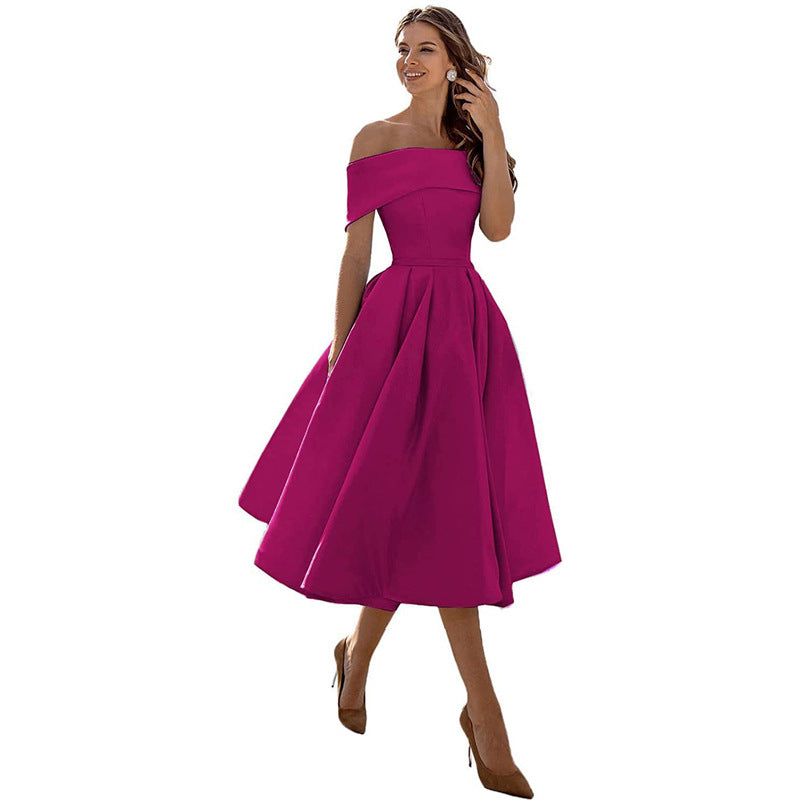 Valenzora | Versatile strapless satin dress for parties