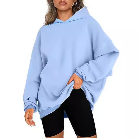 Damen-Oversize-Hoodie mit Seitenschlitzen, Größe