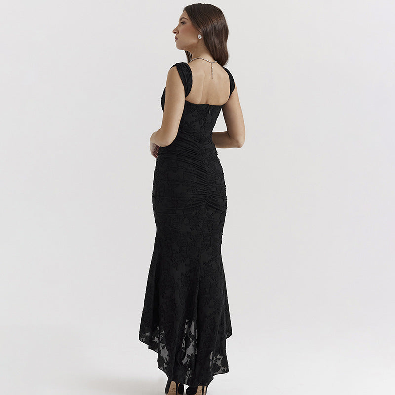Women's sheath dress with a unique draping effect by Valenzora