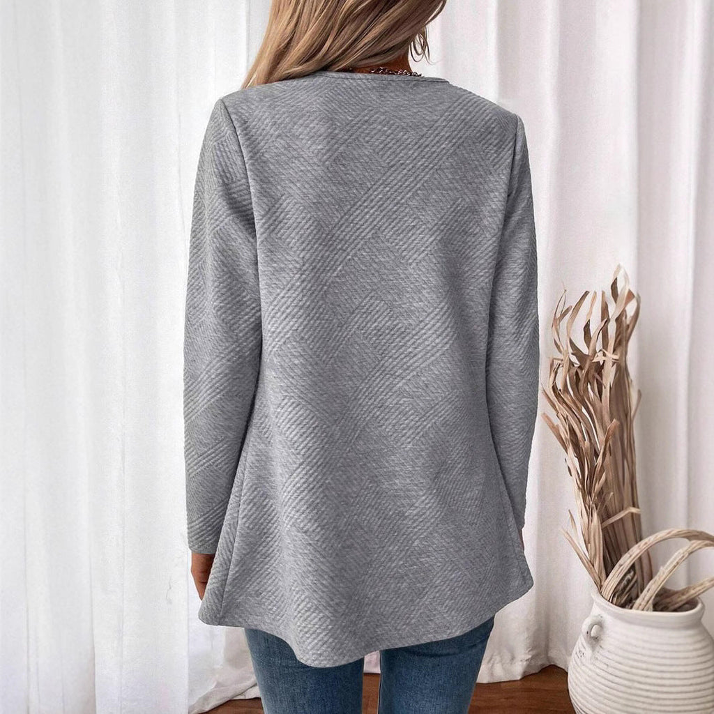 Valenzora | Schlichtes Temperament Pendler Schmale Passform Strickjacke Jacke Oberbekleidung