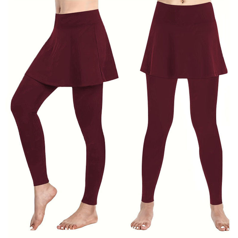 Women's leggings with a swing skirt, size