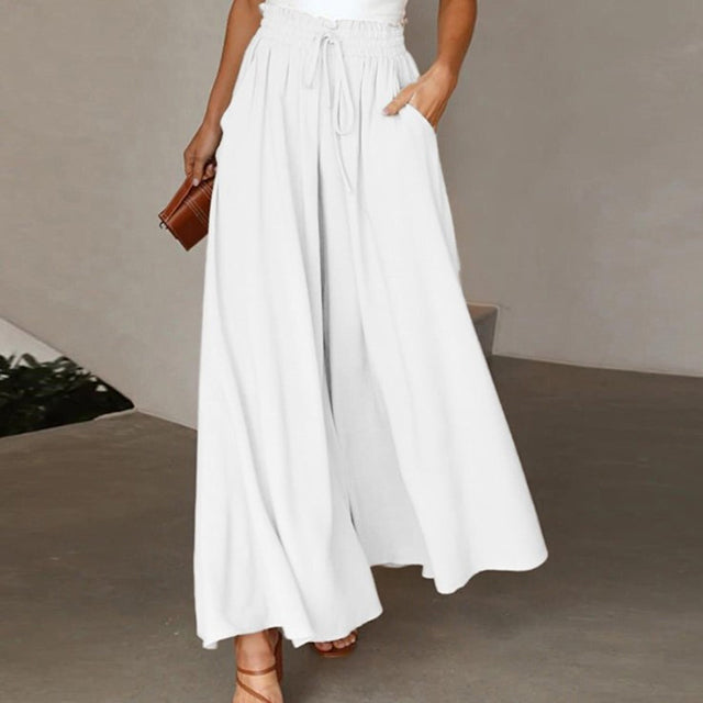 Valenzora | Lightweight women's wide-leg linen trousers for spring and summer